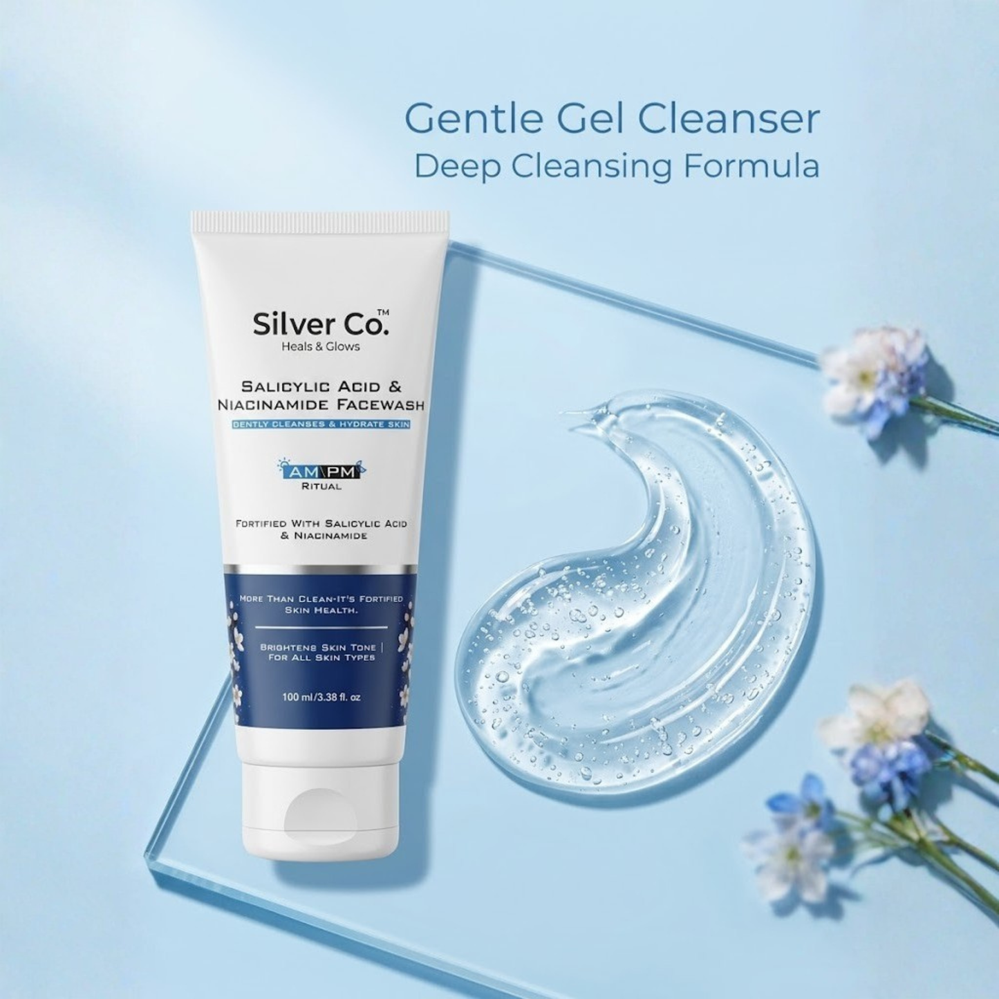 Silver Co Salicylic Acid & Niacinamide Face Wash for Glowing & Hydrated Skin