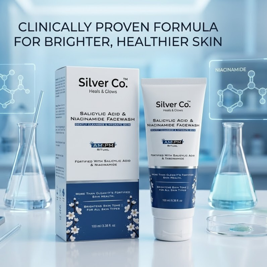 Silver Co Salicylic Acid & Niacinamide Face Wash for Glowing & Hydrated Skin